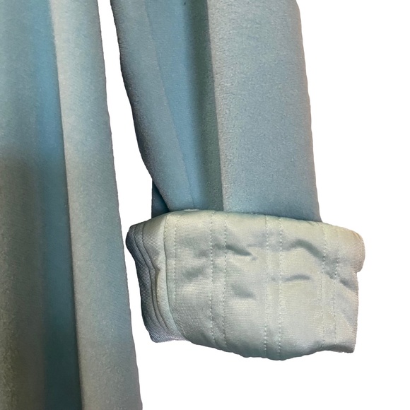 VANITY FAIR 60s Quilted Collar Empire Gown Robe Blue S/M - Picture 7 of 13